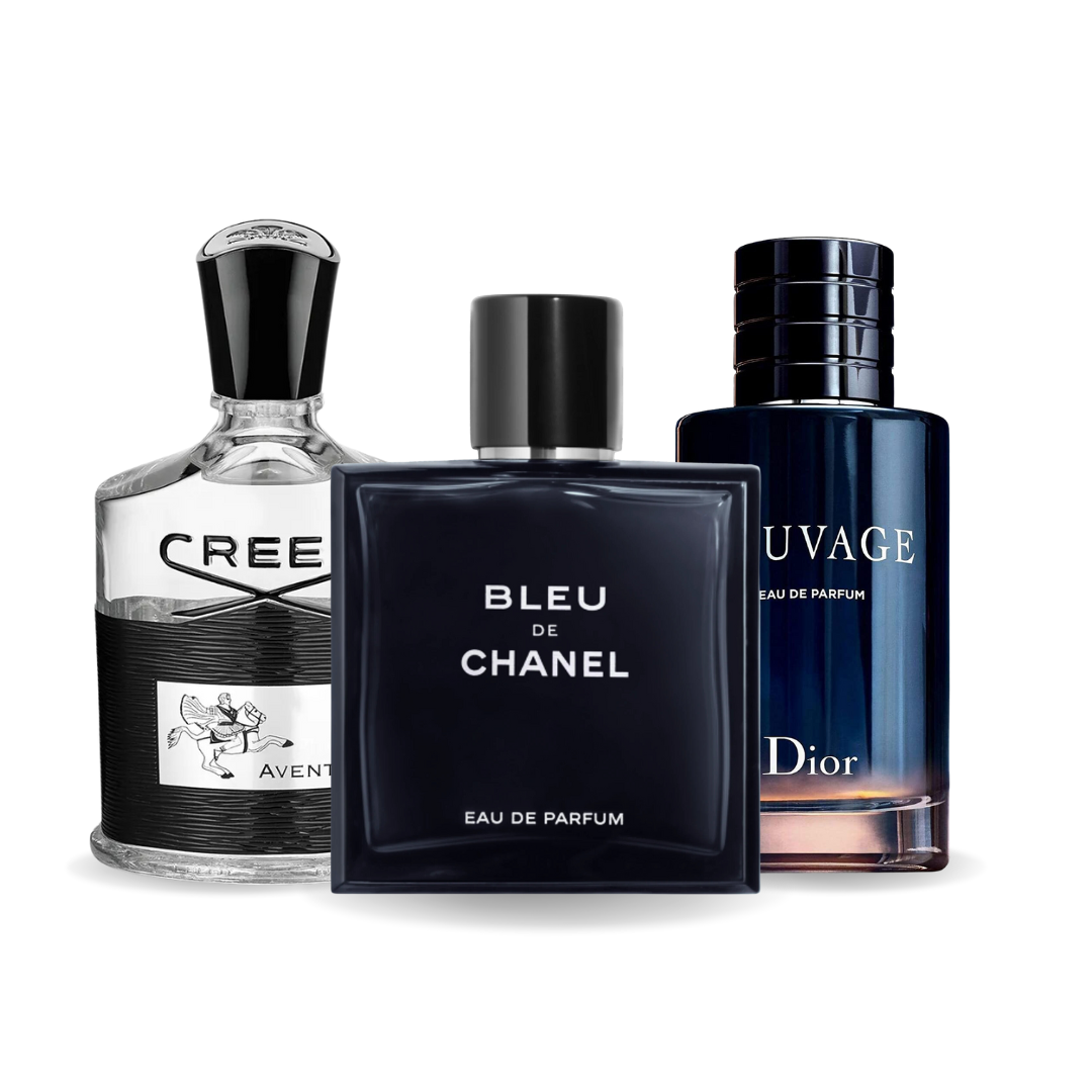 Комплект от 3 парфюма Creed AVENTUS, BLEU DE CHANEL, Dior SAUVAGE 100ml